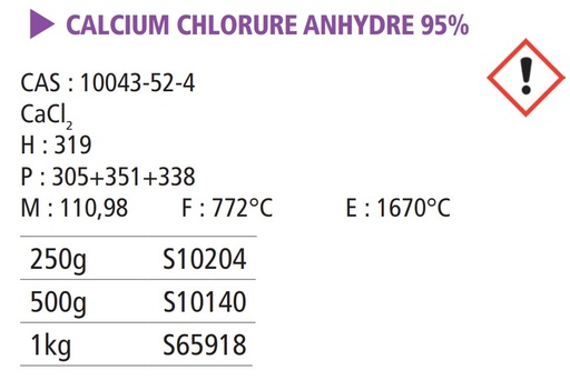 Calcium chlorure anydre