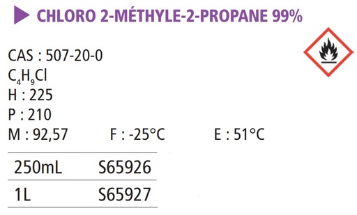 Chloro-2-méthyl-2-propane pur
