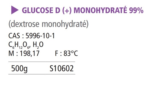 D (+) glucose monohydraté
