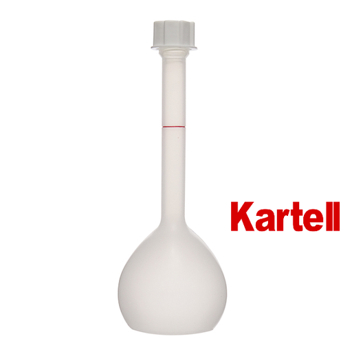 Fiole jaugée incassable en polypropylène avec bouchon vissant