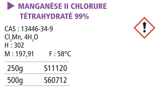 Manganèse (II) chlorure tétrahydrate