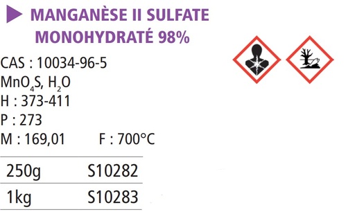 Manganèse (II) sulfate