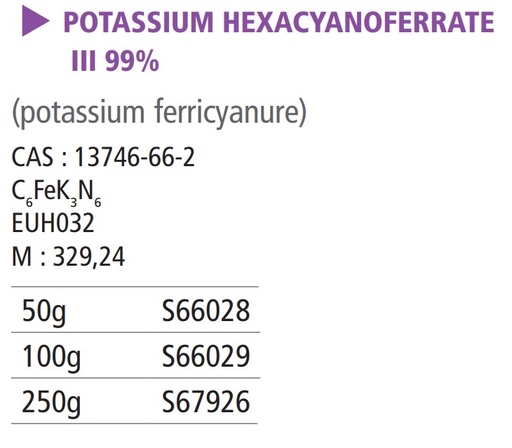 Potassium hexacyanoferrate (III)