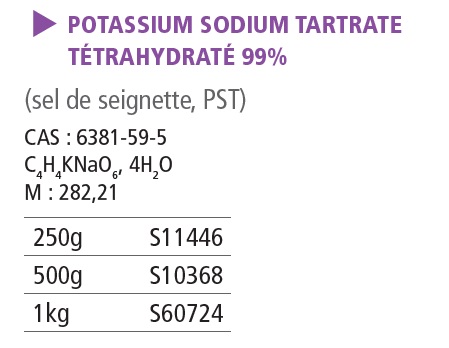 Potassium sodium tartrate tétrahydraté