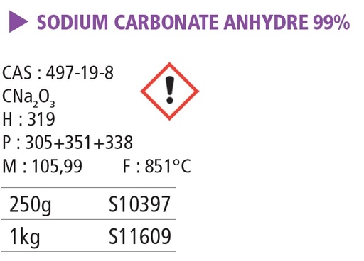 Sodium carbonate anhydre