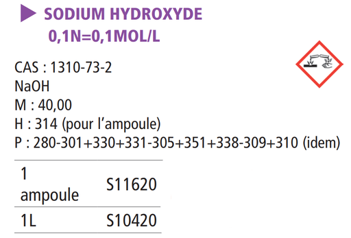 Sodium hydroxyde 0.1M