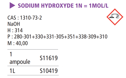 Sodium hydroxyde 1M