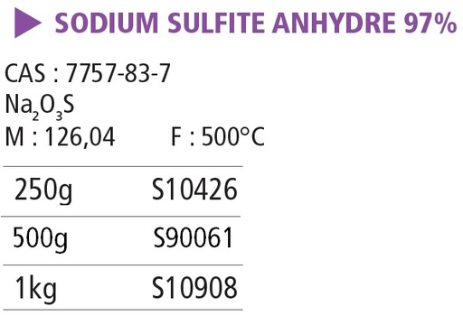 Sodium sulfite anhydre