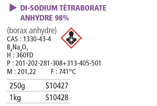 Sodium tétraborate anhydre