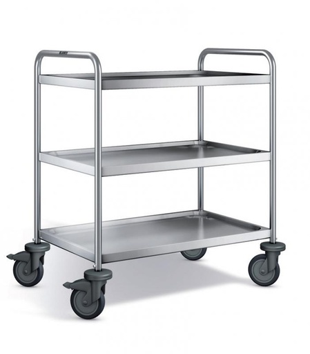 Chariot de laboratoire inox (plateau: 600x400 mm) petit modèle