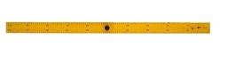[S68131] Règle en bois laquée jaune 100 cm