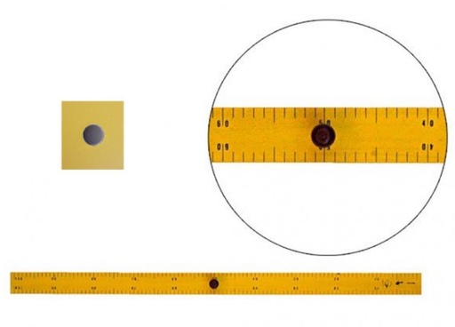 [S68137] Règle en bois laquée jaune magnétique 100 cm