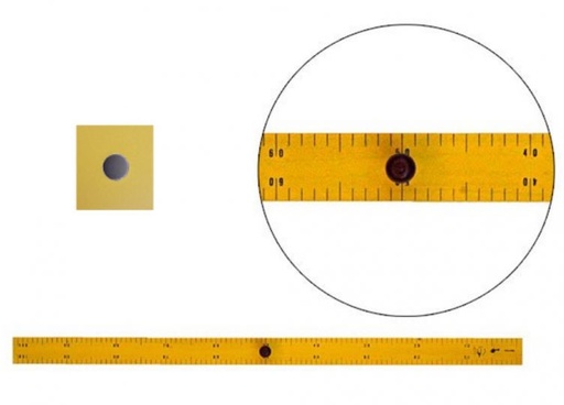 [S68137] Règle en bois laquée jaune magnétique 100 cm