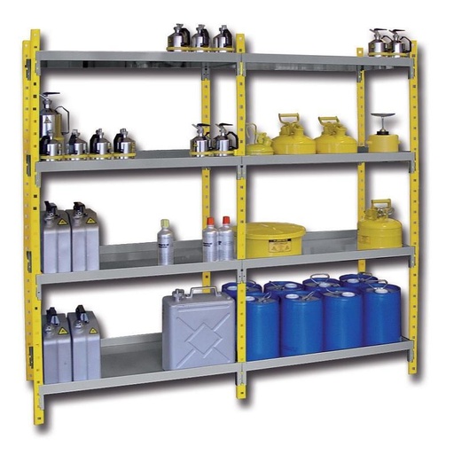Rayonnage de sécurité en acier profondeur 600 mm