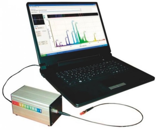 Spectromètre à fibre optique ou source halogène