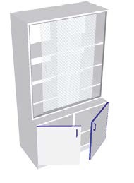 Armoire vitrine largeur 1200