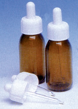 Flacon compte-gouttes verre jaune PP28 - À l'unité