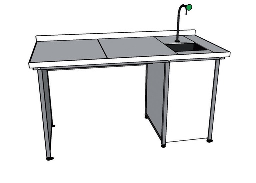 Paillasse élèves humide / 2 élèves