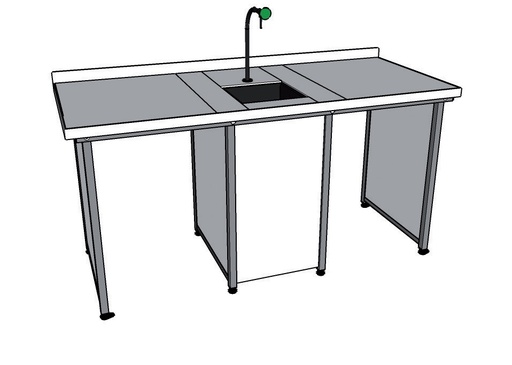 Paillasse élèves humide / 2-3 élèves