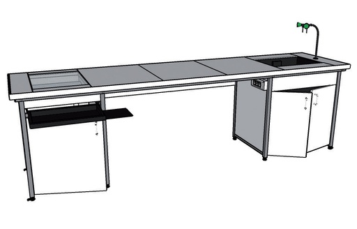 Paillasse professeur humide- EXAO avec plot