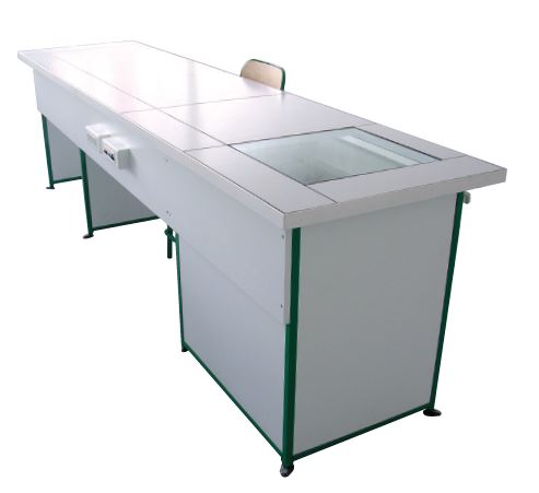 Paillasse professeur sèche EXAO avec plot informatique