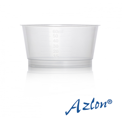 [513038-S66449] Coupelle en polypropylène PP 60 mL graduée - Lot de 100