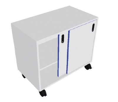 [S63090] Meuble 2 portes coulissantes - L823 x P494 x H723 mm