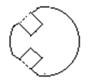 [012032-S66111] Atomes d'oxygène rouges 2 trous Molymod® MA-200 (lot de 10)