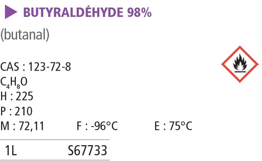 [S67733] Butyraldehyde 98% 1 L