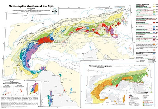 [053106-S66500] Carte structure métamorphique des Alpes