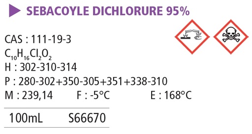 [980114-S66670] Sebacoyle dichlorure 95% 100 mL