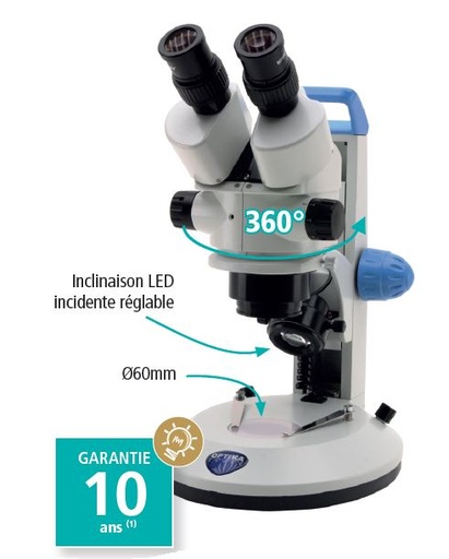 [S01364] Loupe binoculaire zoom à grande distance de travail Série LAB Optika