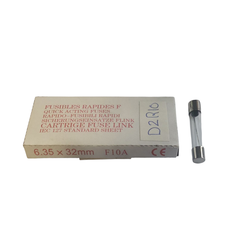 [400226] Fusibles rapides en verre 6.35x32 mm 10 A 250 V - Paquet de 10