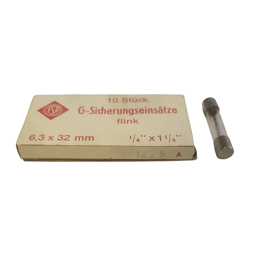 [400227] Fusibles rapides en verre 6.35x32 mm 12 A 250 V - Paquet de 10