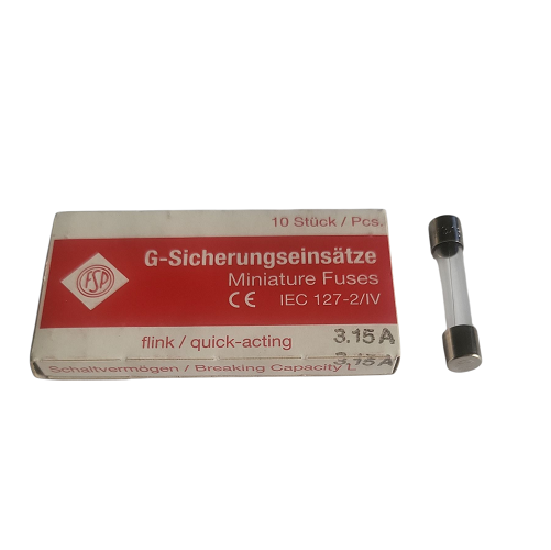 [400221] Fusibles rapides en verre 6.35x32 mm 3.15 A 250 V - Paquet de 10