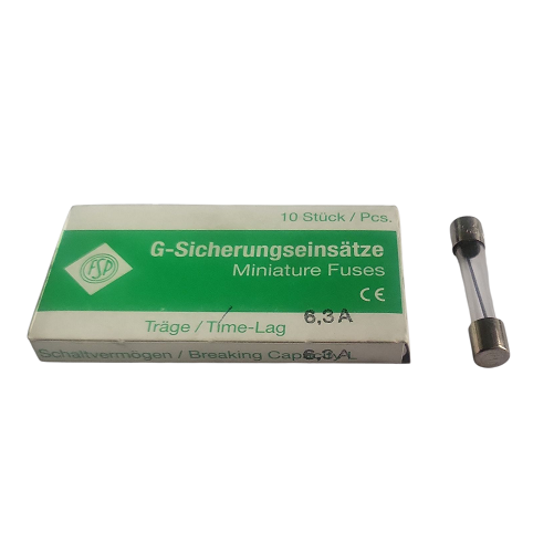 [400267] Fusibles temporisés en verre 6.35x32 mm 6.3 A 250 V - Paquet de 10