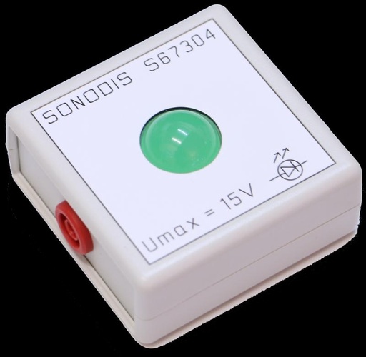 [S67304] Boitier LED géante 23 mm verte protégée