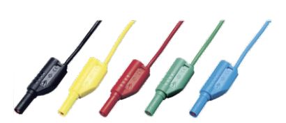 [S62690R] Cordon banane de sécurité à reprise arrière 150 cm 0.75mm² - Rouge - ELECTRO-PJP