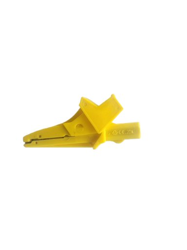 [S62707J] Pince crocodile de sécurité jaune 20A/1000 V - Electro PJP