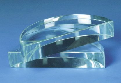 [S64631] Lentille en verre semi-circulaire 90x25 mm