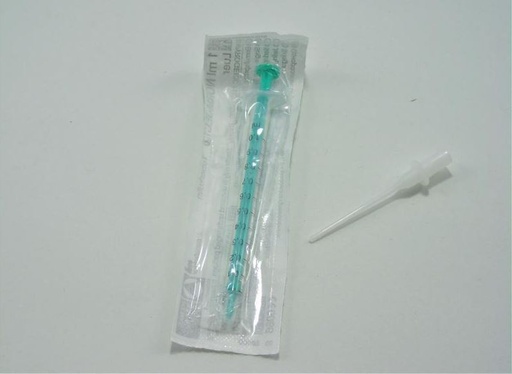 [S92002] SERINGUE PLASTIQUE 1ML AVEC CATHETER