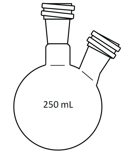 [SPE210618] Ballon bicol RODAVISS - 250 mL - Rodage central 24/29 Latéral19/26