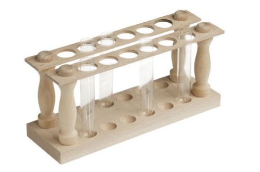 [S61019] Support bois pour 12 tubes hémolyses