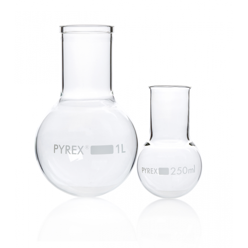 [S51326] Ballon Pyrex® - Fond rond - Col large - 500 mL