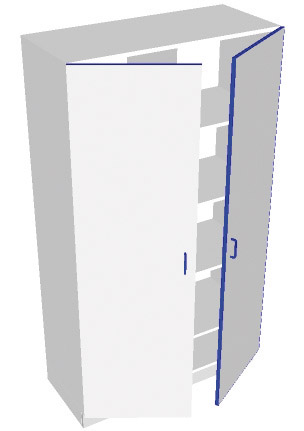 [ZHCMG020] Armoire à portes battantes pleines  L1200xP600xH900 mm