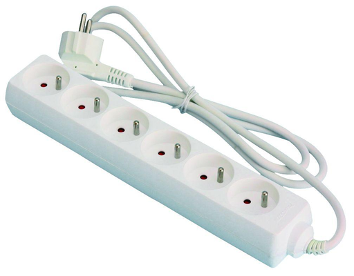 [400046] Bloc multiprise 6 prises - 1 m