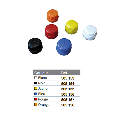 Bouchons à vis en polyéthylène PP28 - Lot de 20