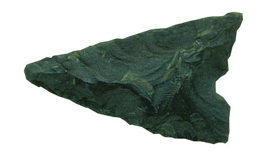 [031054] Outil préhistorique en silex véritable : Pointe de flèche