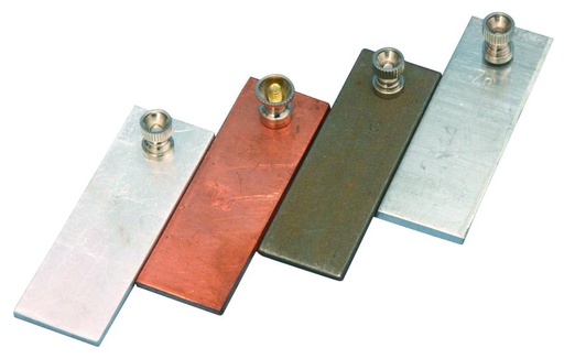 Électrode métallique avec borne