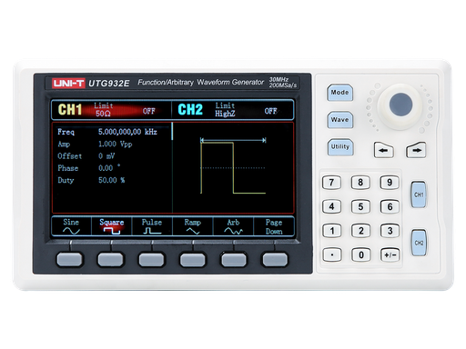 [351023] Générateur de fonctions DDS avec écran 2 voies 1 µHz-30 MHz Uni-T UTG932E